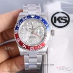 KS Factory Rolex GMT-Master II 126710BLRO Meteorite Dial Pepsi Bezel Oyster Band 40mm 2836 Watch